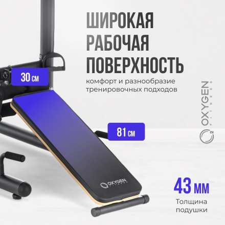 Турник 3 в 1 со скамьей домашний OXYGEN FITNESS LOGAN, фото 15