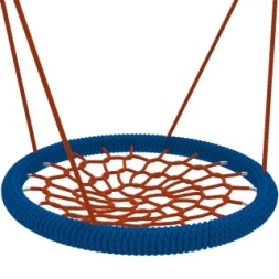 Сиденье с подвесом круглое - "гнездо" ЕВРО, Ø1000мм, черная сетка, чёрная обмотка, фото 1 Сиденье с подвесом круглое - "гнездо" ЕВРО, Ø1000мм, черная сетка, чёрная обмотка, фото 1