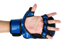 (UFC Перчатки MMA для спарринга 8 унций синие S/M)