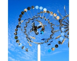 Скульптура из нержавеющей стали Бриз Увеличенный размер, 8-гранное конусовидное основание из нержавеющей стали, фото 7