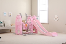 Горка + качели "Замок" PS-047-P розовый Горка + качели "Замок" PS-047-P розовый