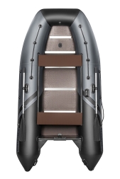 YACHTMAN-340 СК (Яхтман) серый-черный (лодка ПВХ под мотор с усилением), фото 7