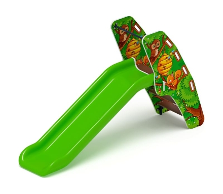 Горка пластиковая - ИО 42.01.05-01 - (салатовый скат) (Полянка) H=900, фото 4