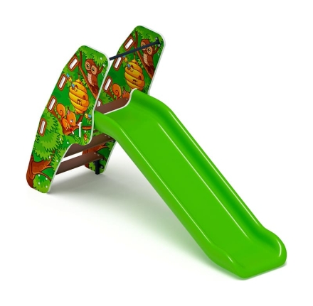 Горка пластиковая - ИО 42.01.05-01 - (салатовый скат) (Полянка) H=900, фото 1