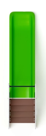 Горка пластиковая - ИО 42.01.05-01 - (салатовый скат) (Полянка) H=900, фото 5