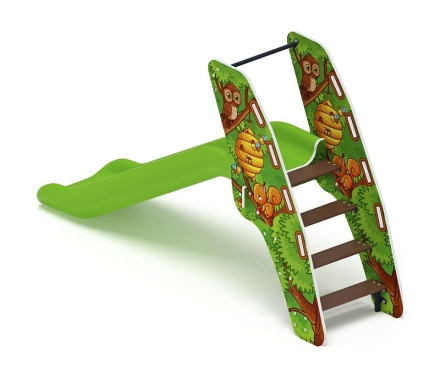 Горка пластиковая - ИО 42.01.05-01 - (салатовый скат) (Полянка) H=900, фото 2