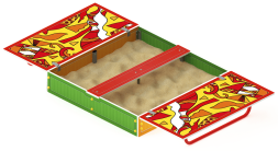 Песочница с крышкой средняя (Рыбы) - ИО 5.01.11-04, фото 1