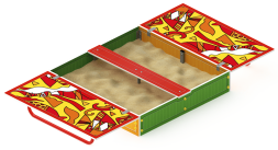 Песочница с крышкой средняя (Рыбы) - ИО 5.01.11-04, фото 2