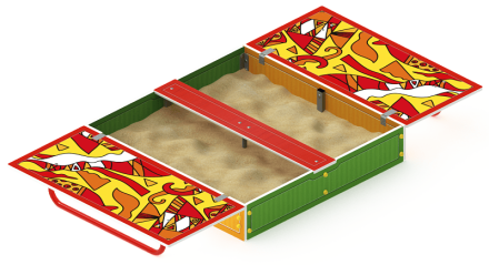 Песочница с крышкой средняя (Рыбы) - ИО 5.01.11-04, фото 2