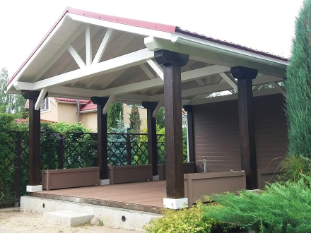 Деревянный навес КЕМБРИДЖ Премиум комплектация, фото 1