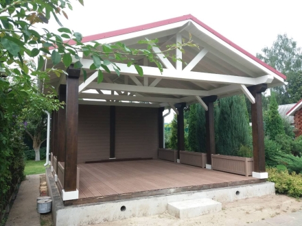 Деревянный навес КЕМБРИДЖ Премиум комплектация, фото 7