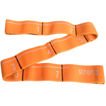 Эспандер эластичная лента 5х92 см оранжевая с прошитыми петлями для захвата Эспандер эластичная лента 5х92 см оранжевая с прошитыми петлями для захвата
