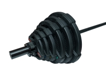 Штанга олимпийская 128 кг (диски с двумя хватами, черный гриф) Штанга олимпийская 128 кг (диски с двумя хватами, черный гриф)