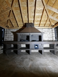 Печь Аристократ 736 Радиальный кирпич красный с коричневым, фото 4