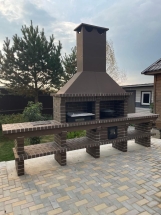 Печь Аристократ 736 Радиальный кирпич красный с коричневым