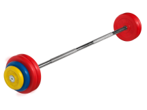 Штанга неразборная "Barbell" с цветными дисками d 25 мм, 32,5 кг Штанга неразборная "Barbell" с цветными дисками d 25 мм, 32,5 кг