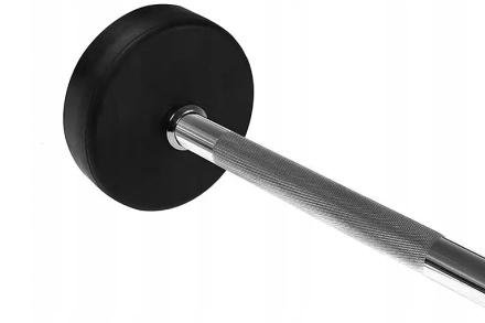 Комплект прямых фиксированных обрезиненных штанг 5 шт от 10 до 20кг, фото 2