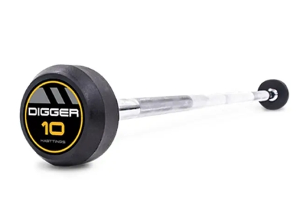 Комплект прямых фиксированных обрезиненных штанг 5 шт от 10 до 20кг, фото 1