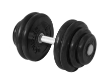  Гантель «PROFIGYM» неразборная с хромированной ручкой 43,5 кг, черная  ГНР-43,5