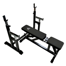 Скамья со стойками под штангу DFC DZ005ABB (чёрный, два короба)