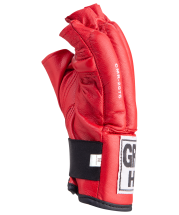 Перчатки снарядные ROYAL CMR-2076, шингарды, кожа, красные