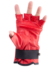 Перчатки снарядные ROYAL CMR-2076, шингарды, кожа, красные