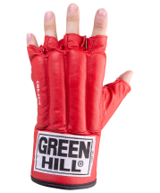Перчатки снарядные ROYAL CMR-2076, шингарды, кожа, красные