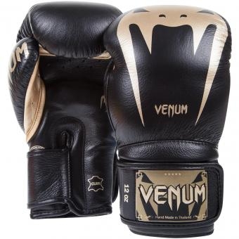 Перчатки боксерские Venum Giant 3.0 Black/Gold Nappa Leather, фото 1