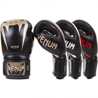 Перчатки боксерские Venum Giant 3.0 Black/Gold Nappa Leather, фото 2