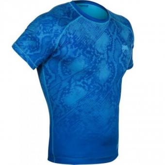 Компрессионная футболка Venum &quot;Fusion&quot; Compression T-shirt - Blue Short Sleeves, фото 2