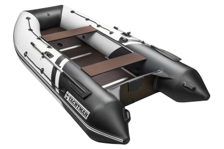 YACHTMAN-340 СК (Яхтман) белый-черный (лодка ПВХ под мотор с усилением), фото 1