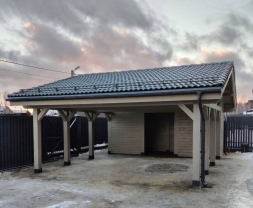 Навес для машин с хозблоком ВИСМАР Премиум комплектация, фото 1