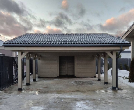 Навес для машин с хозблоком ВИСМАР Премиум комплектация, фото 3