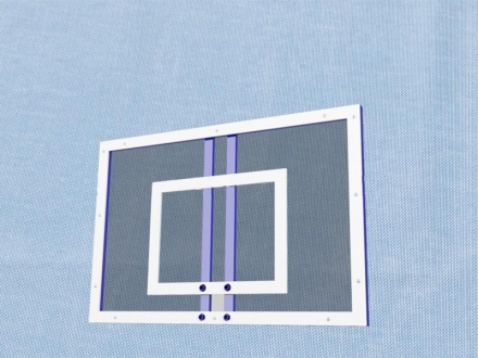 Щит баскетбольный тренировочный 1200х800 мм из оргстекла 6мм на металлической раме, фото 1