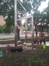 Арка декоративная большая из нержавейки