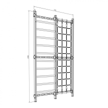 Шведская стенка с пространственной сетью Rock-s черная