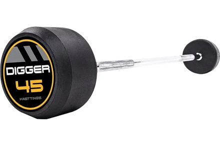 Комплект прямых фиксированных обрезиненных штанг 5 шт от 25 до 45кг, фото 1