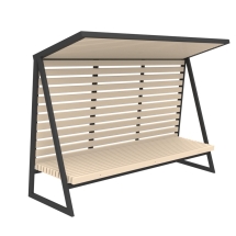 Навес парковый со скамьей P6