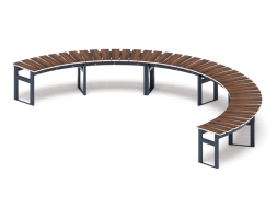 Скамья модульная Радиус комфорта-7 (тёмный дуб), фото 3