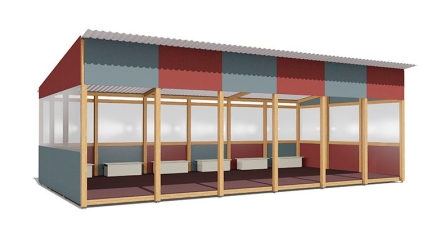 Теневой навес Классика ВСТ 1517/1 40 м2 для улицы, фото 2