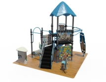 Горка детская с лоппингом и беговым барабаном, фото-мотивы &quot;Москва&quot; ГР005.02.10