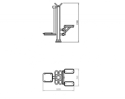 Уличный тренажер TORUDA &quot;Маятник + Степпер&quot;, фото 2