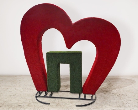 Топиари композиция Сердце с буквой- газон Eco, фото 2