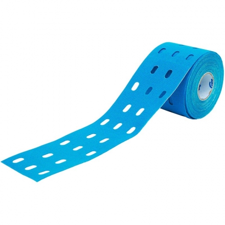 Тейп кинезиологический CureTape Punch Blue, 5 см x 5 м, арт. 160653, перфорированный, голубой, фото 1