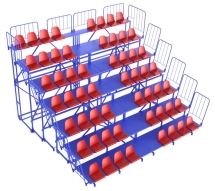 Трибуна телескопическая семирядная, на 56 мест Трибуна телескопическая семирядная, на 56 мест