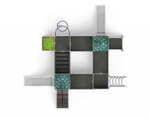 Детская игровая площадка Дворик детства Город ДИК 2.01.4.01-01 H=1200