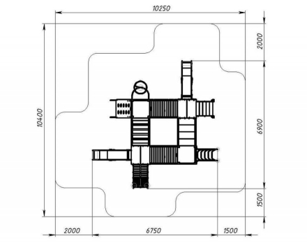 Детская игровая площадка Дворик детства Город ДИК 2.01.4.01-01 H=1200, фото 5