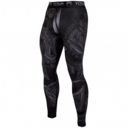 Компрессионные штаны Venum Gladiator Black/Black, фото 2