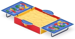 Песочница с крышкой средняя (Азбука) - ИО 5.01.11-05, фото 2