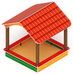 Песочный дворик с навесом Домик - ИО 6.01.02, фото 3